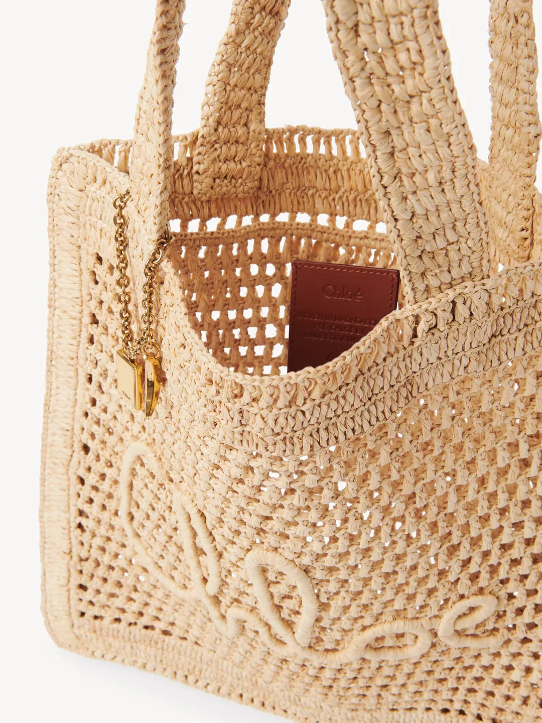 Chloé Summer Banana Tote Bag in Raffia