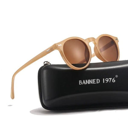 Vintage Style Polarized Round Sunglasses for Women